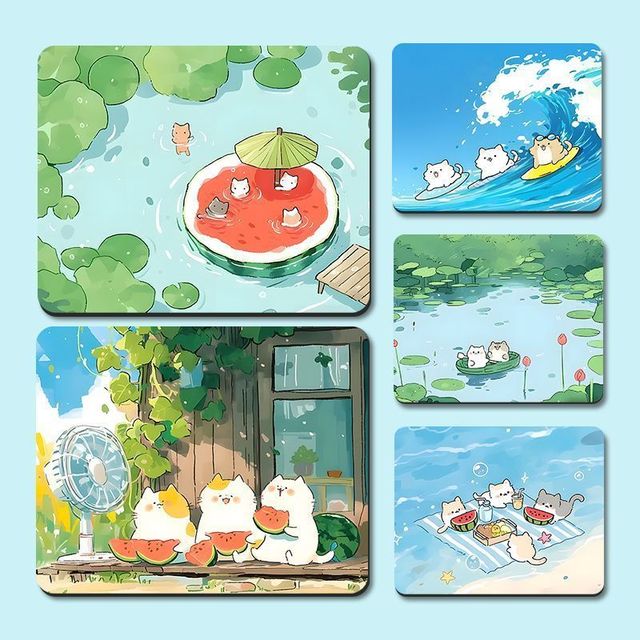 Custom Anime Cartoon Gaming Mouse Pad 8x10inch Non-slip Rubber Base Cloth Surface Promotional Corporate Gift Wholesale Laptop