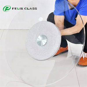 Custom Size Durable Waterproof Glass Turnplate/<b>Lazy</b> <b>Susan</b> Table for Industrial & Hotel Use with Lighting Features - Product Image 2