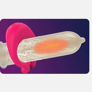 Oplaadbare Vibrerende Penisring Met Clitorale Stimulator Voor Paren Geschenkdoos Ipx5 Sex Tools Cock Ring Rood Paars Zwart <45db