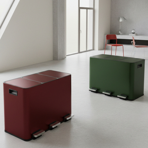 <span class=keywords><strong>Poubelle</strong></span> 45L 3 <span class=keywords><strong>compartiments</strong></span> <span class=keywords><strong>Poubelle</strong></span> domestique Collecteur de recyclage <span class=keywords><strong>Poubelle</strong></span> de tri <span class=keywords><strong>Poubelle</strong></span> à pédale en acier inoxydable <span class=keywords><strong>Poubelle</strong></span> environnementale - Product Image 1