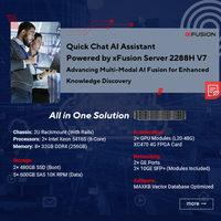 Komputer AI Deepseek xFusion 1U 2U 4U SAG Baru 2288H V7 dengan Xeon, GPU Khusus 10Gbps, CPU Intel, dan Server Rak NAS untuk Data AI