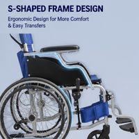 Fauteuil roulant manuel en aluminium, capacité 100 kg, pour personnes âgées, accoudoirs en mousse, intérieur/extérieur, pour soignants et soins – Ventes Flash
