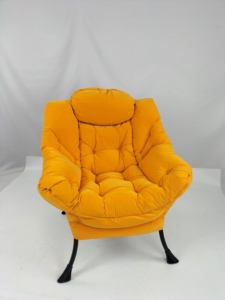 Fabriqué en Chine Qualité supérieure Moderne Grande chaise de paresseux en tissu de coton Chaise longue contemporaine bon marché avec poches latérales - Product Image 4