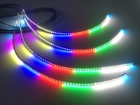 Tira de Luces LED SK6812RGBW con Secuencia de Color GRB, Control por Aplicación, Tubos Flexibles de 24 Pulgadas, Luces para Automóvil