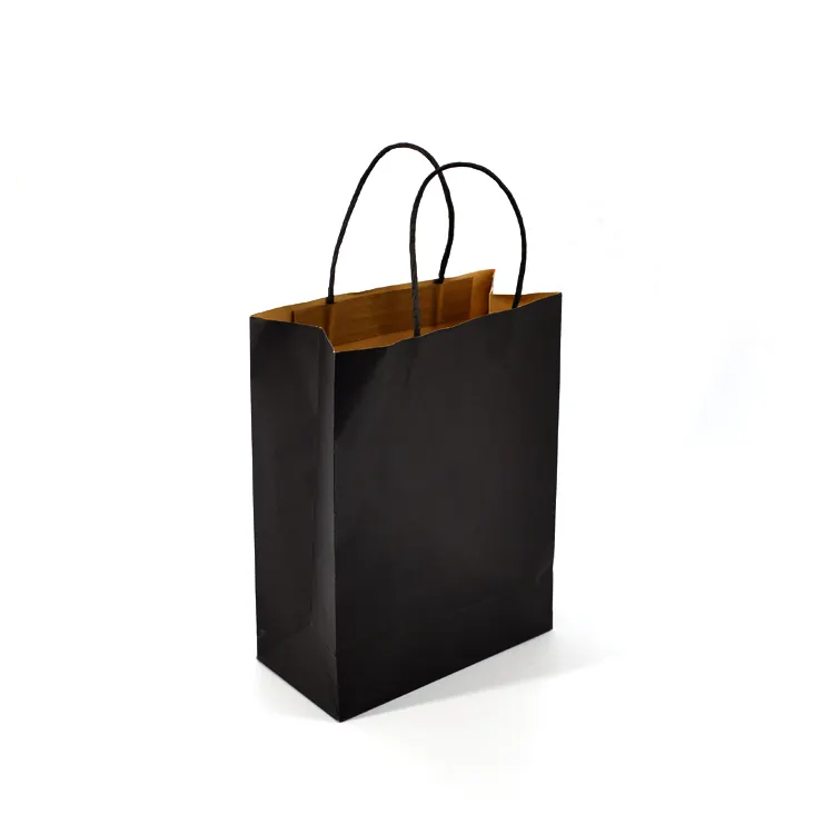 लक्जरी कस्टम आकार पेपर हैंडल पेपर बैग क्राफ्ट पेपर शॉपिंग बैग