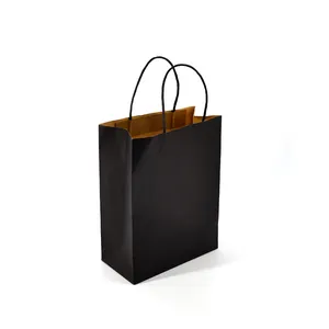 Luxury Custom Size Package Paper Handle Paper Bag Kraft Paper Shopping Bag