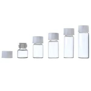 0.5ml 1ml 2ml 3ml 4ml Mini Glass Serum Bottle Glass Vial With White Cap Perfume Sample Display Bottles