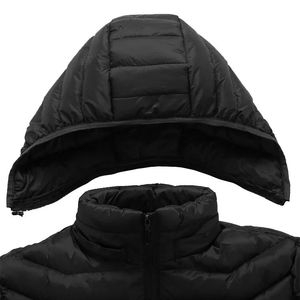 Veste chauffante unisexe décontractée d'<span class=keywords><strong>hiver</strong></span> avec fermeture éclair, batterie non incluse, <span class=keywords><strong>sweat</strong></span> à <span class=keywords><strong>capuche</strong></span> thermique léger - Product Image 5