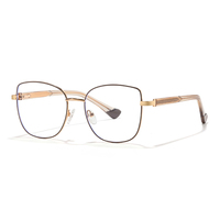 Gafas Metálicas Anti-Luz Azul para Mujer, Modelo 2026 Personalizable, con Diseño de Patillas con Alambre Insertado, Elegantes y Versátiles