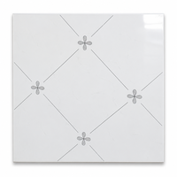 Plaques de plafond carrées en aluminium laminé avec film PVC 600x600mm, anti-rouille, ignifuges, pour grille de plafond de salle de bain et de cuisine