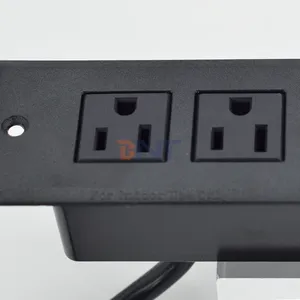 BNT nouveau design ETL approuvé USA meubles de table encastrés prises de courant 2 prises de courant de canapé avec deux ports USB