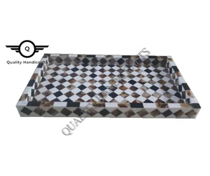 Hot Selling Diy Epoxy Resin River Mango Wood <b>Serving</b> <b>Tray</b> Metal <b>Handle</b> 35x23x3 CM Natural Finish Hotels Restaurant <b>Tray</b> - Product Image 2