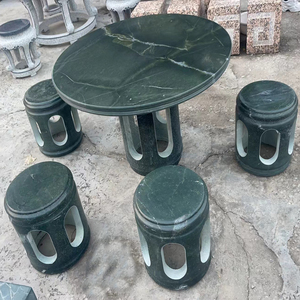 Table ronde de jardin chinois moderne et <span class=keywords><strong>tabouret</strong></span> en pierre pour cour - Product Image 5