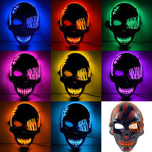 <span class=keywords><strong>Masque</strong></span> de <span class=keywords><strong>pirate</strong></span> à un œil en plastique, lumineux à LED, design sanglant et effrayant, idéal pour Halloween et Pâques - Vente Flash - Product Image 1