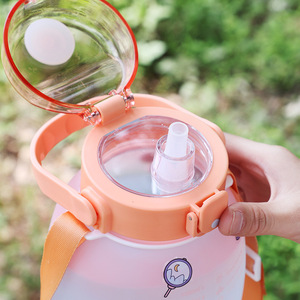 Bouteille d'eau liquide transparente Tristan en plastique pour enfants avec pulvérisateur à gâchette de 32 oz avec échelle - Product Image 2