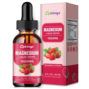Gotas de Magnesio Líquido Clptrionyx - Glicinato de Magnesio - Apoyo Diario para la Relajación, el Sueño y la Concentración - 2 Fl Oz, Sabor Fresa - Product Image 1