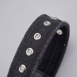 Fabbricazione all'ingrosso Casual tessuto Jeans cinture per uomo donna scintillante blu tessuto Denim cintura con fibbia a singolo polo - Product Image 6