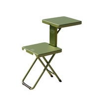 Chaise de pêche pliable robuste et moderne avec cadre en ABS et acier, dossier moulé par soufflage et surface de bureau réglable