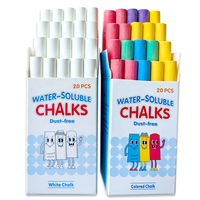 Craie colorée en gros, non toxique, lavable, pour l'enseignement scolaire, diamètre 1 cm, longueur 7,8 cm