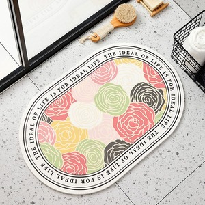 YOULTTAN Diseño moderno Baño Flor <span class=keywords><strong>Diatomea</strong></span> Barro Alfombra suave decorada con alfombrilla absorbente antideslizante para pies - Product Image 1