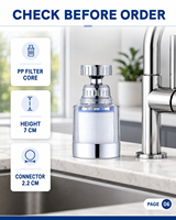 Filtre à eau pour robinet de 5 microns avec noyau filtrant en PP et adaptateur universel pour usage domestique, filtration des sédiments