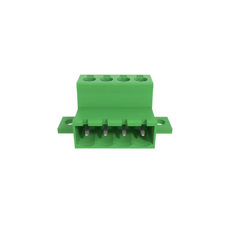 DERKS YE390-508mm Spaced Pcb Mount Pluggable Insulated Terminal Blocks Plug And Socket With Fixed Ear Connector Terminal