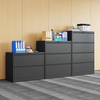 Dingshengnuo KX-009 Armoire de classement verticale minimaliste à 4 tiroirs en acier, verrouillable, avec roulettes mobiles, pour bureau, école, classement de fichiers A4/FC