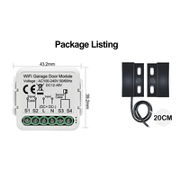 Modul Saklar Pintu Garasi WiFi DC 12V-48V, Pembuka Gerbang Pintar