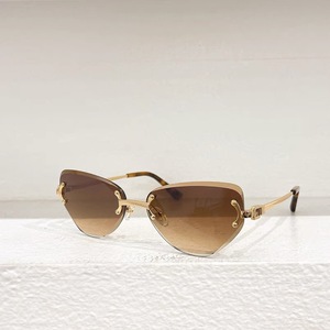 Gafas de Sol de Diseño Personalizado Color Rosa, Montura Pequeña, Sin Marco, Ovaladas, con Degradado de Color, Unisex, de Lujo para Mujer - Product Image 3