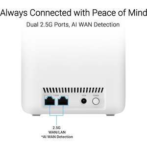 ขายส่ง ZenWiFi BD4 ชุด 3 ชิ้น เราเตอร์ Mesh WiFi 7 แบบ Dual-Band ความเร็ว 3600 Mbps พร้อมพอร์ต 2.5G ระบบควบคุมความปลอดภัยสำหรับผู้ปกครอง รุ่น US - Product Image 5