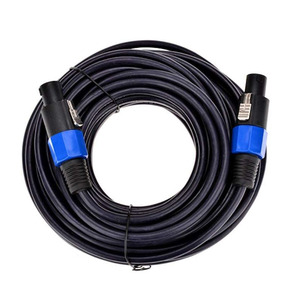 Cáp Speakon đực 25 ft, chất lượng âm thanh chuyên nghiệp, dây âm thanh 12 AWG, dây loa <span class=keywords><strong>DJ</strong></span> với khóa xoắn - Product Image 1