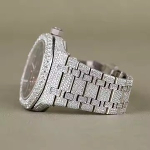 Reloj de diamantes de moissanita de calidad superior Acero inoxidable de moda de lujo para fiestas de negocios Salidas nocturnas disponibles Competitivo - Product Image 2