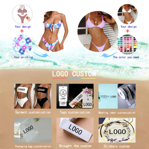 Traje de baño de doble cara de alta calidad para mujer, ropa de <span class=keywords><strong>playa</strong></span>, traje de baño Sexy de dos piezas, Micro Tanga transpirable, Bikini Push up - Product Image 6