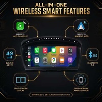 Para BMW E63 E62 E61 E60, Pantalla Inalámbrica Carplay Android Auto, Sistema Multimedia para Auto, Sistema Linux, GPS, Unidad Principal de Navegación