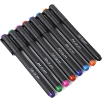 Feutres à pointe lisse de 8 couleurs vives, marqueur permanent résistant aux UV non toxique, parfait pour l'écriture et la peinture