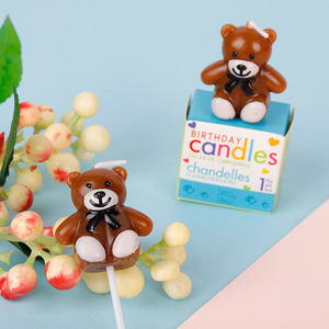 Vendita calda 1 pz/scatola simpatico cartone animato Mini orso <span class=keywords><strong>torta</strong></span> decorazione per bambini festa di <span class=keywords><strong>compleanno</strong></span> <span class=keywords><strong>torta</strong></span> di cottura forniture - Product Image 3