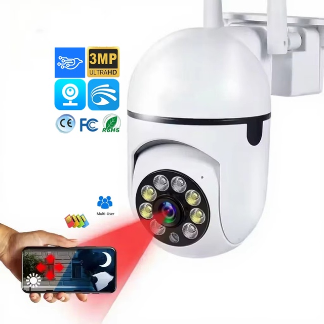 V360 Pro PTZ IP Camera 1080P 3MP HD WiFi Full Color Night Vision Monitor Cloud Bullet Wireless Surveillance CCTV Security Camera