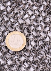 Haubergeon en maille de chaîne durable, finition naturelle, armure en maille de chaîne à anneaux ronds rivetés, maille en acier médiévale faite à la main pour le corps - Product Image 3