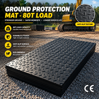 Tapis de protection du sol robuste WLT 4x8 pieds en HDPE UHMWPE, tapis d'accès pour chantier de construction temporaire