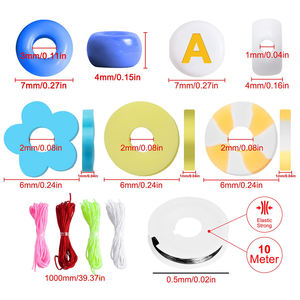 Bview Art 6540 pièces 28 couleurs plat rond 6mm entretoise polymère <span class=keywords><strong>Heishi</strong></span> argile <span class=keywords><strong>perles</strong></span> pour la fabrication de bijoux Kit Bracelets collier - Product Image 3