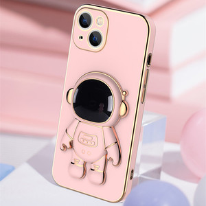 Custodia con supporto nascosto per <span class=keywords><strong>astronauta</strong></span> con placcatura 6d per iPhone 7 8 XR XS MAX 11 12 13 mini 14 plus 15 Pro Max - Product Image 3