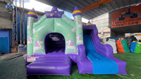 Château gonflable commercial en PVC, combo château gonflable lune pour enfants