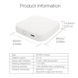 MOES Tuya Blue-Tooth Gateway <span class=keywords><strong>WiFi</strong></span> Hub Smart Home Blue-Tooth MESH(SIG) Gateway Funciona con Alexa Google Home Smart Life APP Control - Product Image 6