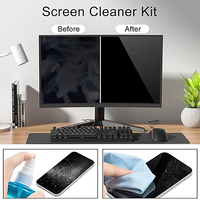 Kit de liquide de nettoyage d'écran de 200ml avec chiffon en microfibre | Sans traces, sans danger pour les ordinateurs portables, les téléviseurs, un soin et une protection efficaces de l'écran