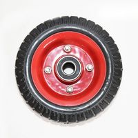 Roue en caoutchouc pleine 6"x2" pour brouettes, pneu anti-crevaison de 6 pouces
