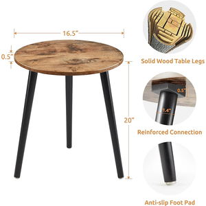 โต๊ะกาแฟและชาทรงกลมขนาดเล็ก ดีไซน์หรูหราทันสมัย สไตล์นอร์ดิกยุโรป โต๊ะข้างสวยหรูสำหรับห้องนั่งเล่น ราคาขายส่ง - Product Image 4