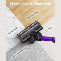 Aspirateur sec sans fil sur pied, batterie rechargeable, écran OLED, aromathérapie, filtre HEPA, pour animaux domestiques et usage domestique