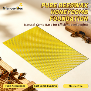 Factory Direct Pure <b>Beeswax</b> Foundation <b>Sheet</b> Natural Wax Comb Base Beehive Frame Supplies Wholesale - Product Image 4