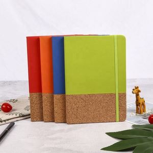 Eco Friendly Custom Printed Cork Splice Leather Diary <b>Journal</b> A5 Hardcover Business Office Notebook 100 Sheets - Product Image 1