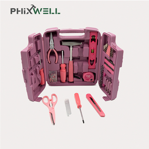 XWTSZ-004 High Quality Portable Household Repair <strong>Tools</strong> 96 Pieces <strong>pink</strong> <strong>Tool</strong> Set Kit <strong>Box</strong> for Women - Product Image 2